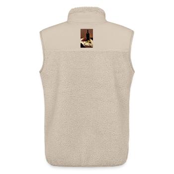 Buveurs de vin - Veste sans manches sherpa unisexe Stanley/Stella - beige - Dos - AI Model Male 178 light (178cm)