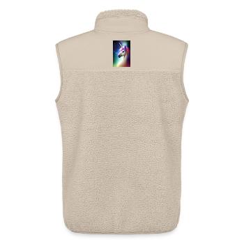 Unicorn - Unisex Sherpa Gilet by Stanley/Stella - beige - Back - AI Model Male 178 light (178cm)