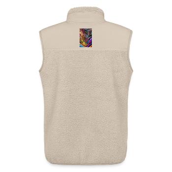 Abstrakte Kunst - Unisex Sherpaweste von Stanley/Stella - Beige - Hinten - AI Model Male 178 light (178cm)