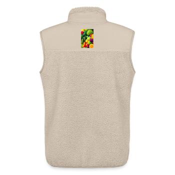 Fruit - Unisex Sherpa Gilet by Stanley/Stella - beige - Back - AI Model Male 178 light (178cm)