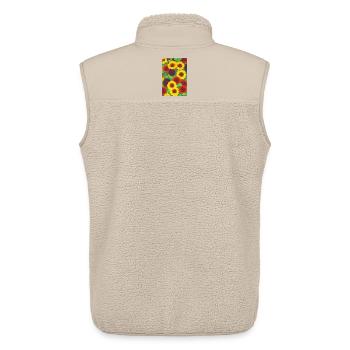 Sonnenblumen - Unisex Sherpaweste von Stanley/Stella - Beige - Hinten - AI Model Male 178 light (178cm)