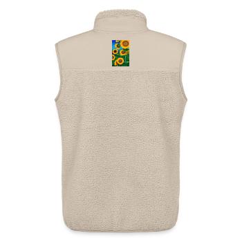 Sonnenblumen - Unisex Sherpaweste von Stanley/Stella - Beige - Hinten - AI Model Male 178 light (178cm)