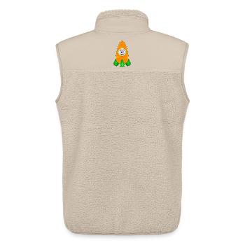 Rabbit Spaceship Space - Unisex Sherpa Gilet by Stanley/Stella - beige - Back - AI Model Male 178 light (178cm)