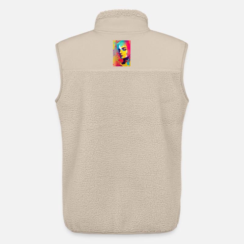Abstrakte Kunst - Unisex Sherpaweste von Stanley/Stella - Beige