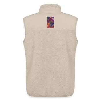 Abstrakte Kunst - Unisex Sherpaweste von Stanley/Stella - Beige - Hinten - AI Model Male 178 light (178cm)