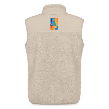 Abstrakte Kunst - Unisex Sherpaweste von Stanley/Stella - Beige - Hinten - AI Model Male 178 light (178cm)