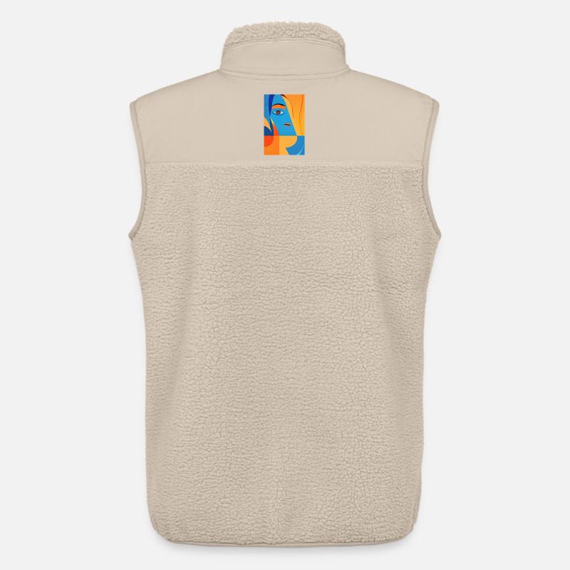 Abstrakte Kunst - Unisex Sherpaweste von Stanley/Stella - Beige