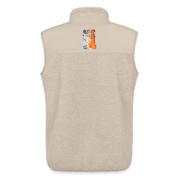 Naviguer sur les flots - Veste sans manches sherpa unisexe Stanley/Stella - beige - Dos - AI Model Male 178 light (178cm)