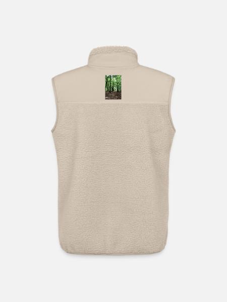 Wald Baum Bäume wandern Natur Förster Poster - Unisex Sherpaweste von Stanley/Stella - Beige