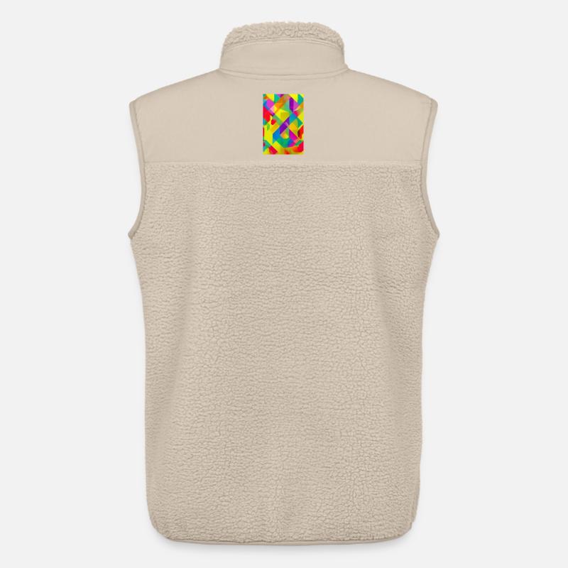 Retro Muster Bunt - Unisex Sherpaweste von Stanley/Stella - Beige