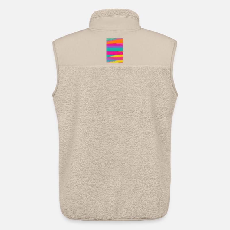 Retro Muster Bunt - Unisex Sherpaweste von Stanley/Stella - Beige