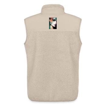 Abstrakte Gesichts Kunst - Unisex Sherpaweste von Stanley/Stella - Beige - Hinten - AI Model Male 178 light (178cm)