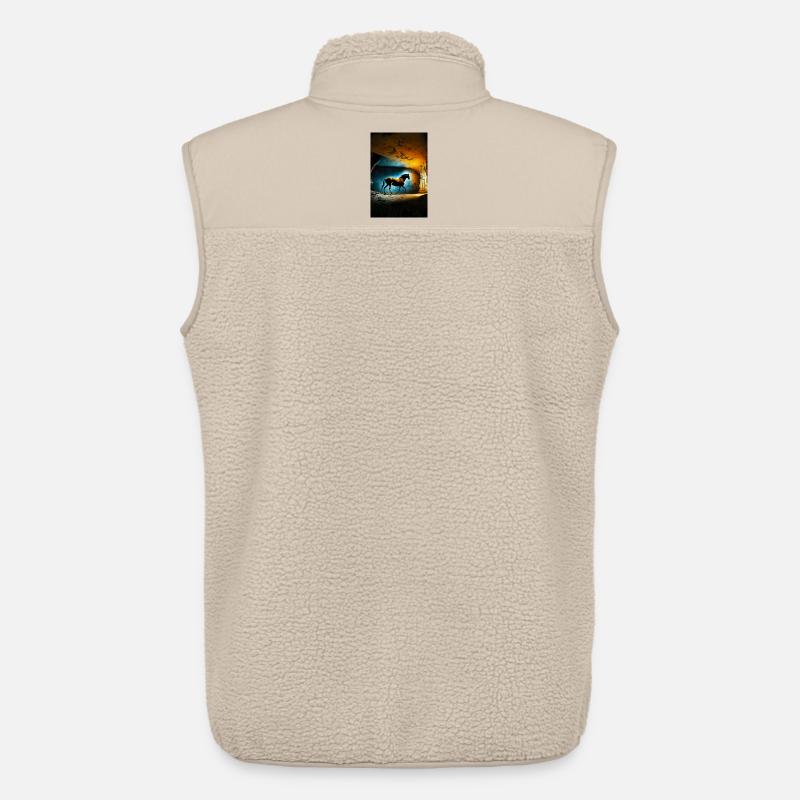 Prähistorisches Pferd 01 - Unisex Sherpaweste von Stanley/Stella - Beige
