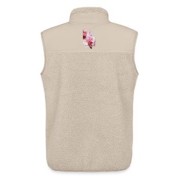Phalaenopsis Swan Blush pelorische Orchidee Blüte - Unisex Sherpaweste von Stanley/Stella - Beige - Hinten - AI Model Male 178 light (178cm)