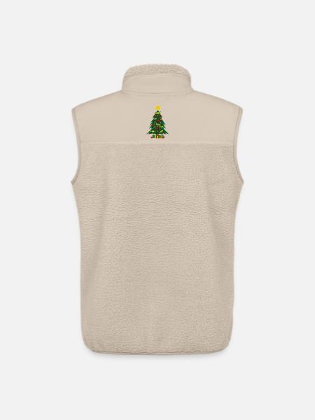 Juletræ med en masse kærlighed og stjerne. - Stanley/Stella unisex sherpavest - beige