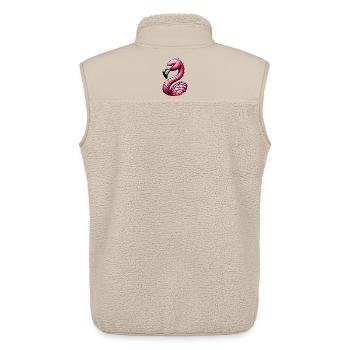 Flamant - Veste sans manches sherpa unisexe Stanley/Stella - beige - Dos - AI Model Male 178 light (178cm)