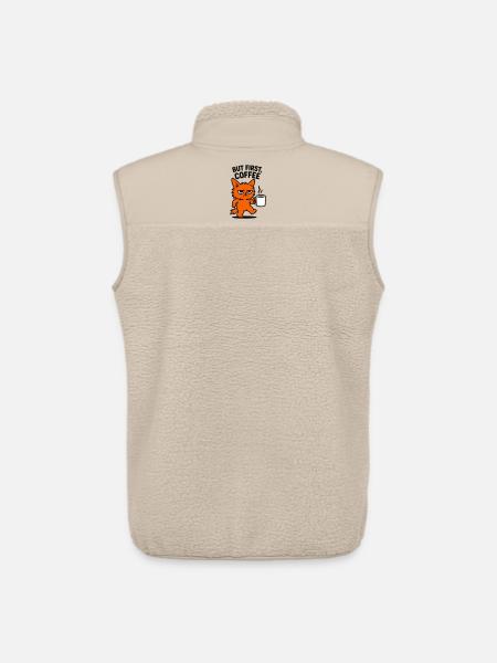 But first coffee cat - Unisex Sherpaweste von Stanley/Stella - Beige