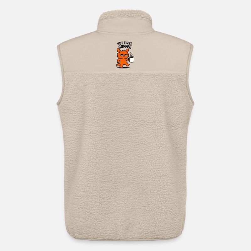 But first coffee cat - Unisex Sherpaweste von Stanley/Stella - Beige