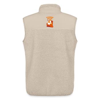 My Morning Routine: Relax! - Unisex Sherpaweste von Stanley/Stella - Beige - Hinten - AI Model Male 178 light (178cm)