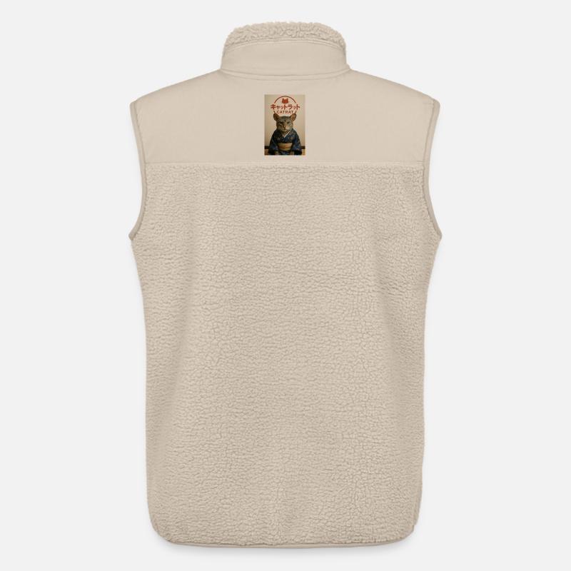 Cat Elegance im Kimono - Unisex Sherpaweste von Stanley/Stella - Beige