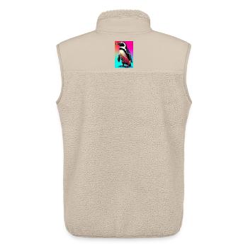 penguin - Unisex Sherpa Gilet by Stanley/Stella - beige - Back - AI Model Male 178 light (178cm)