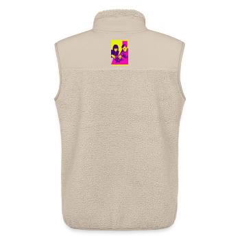 Jeu futur - Veste sans manches sherpa unisexe Stanley/Stella - beige - Dos - AI Model Male 178 light (178cm)
