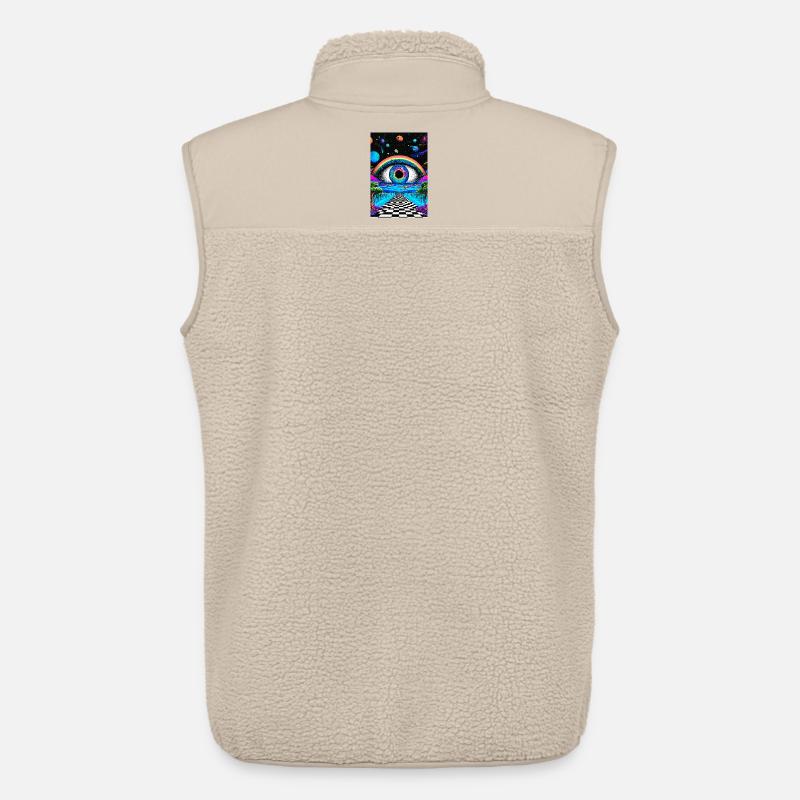 Psychedelische Reise ins All - Unisex Sherpaweste von Stanley/Stella - Beige