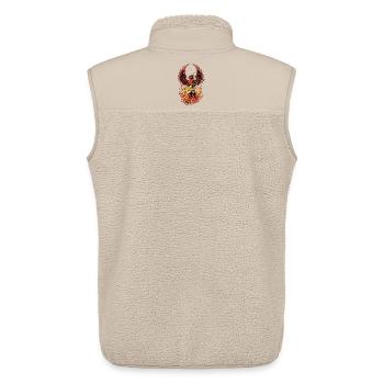 Feuriger Adler Gitarre Rock Design - Unisex Sherpaweste von Stanley/Stella - Beige - Hinten - AI Model Male 178 light (178cm)