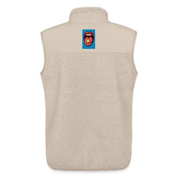 Pop Art Bitcoin Motiv - Unisex Sherpaweste von Stanley/Stella - Beige - Hinten - AI Model Male 178 light (178cm)