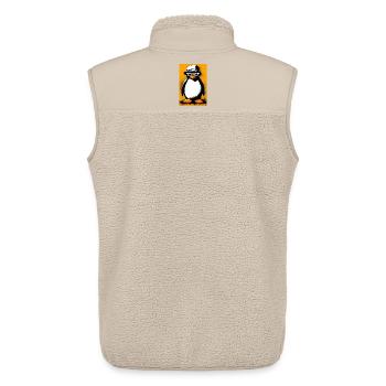 pingouin - Veste sans manches sherpa unisexe Stanley/Stella - beige - Dos - AI Model Male 178 light (178cm)