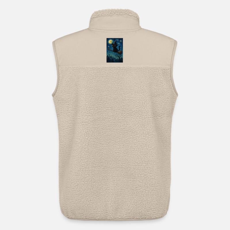Halloween Hexen Katze - Unisex Sherpaweste von Stanley/Stella - Beige
