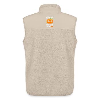 Gender Reveal Halloween Babyshower - Unisex Sherpaweste von Stanley/Stella - Beige - Hinten - AI Model Male 178 light (178cm)