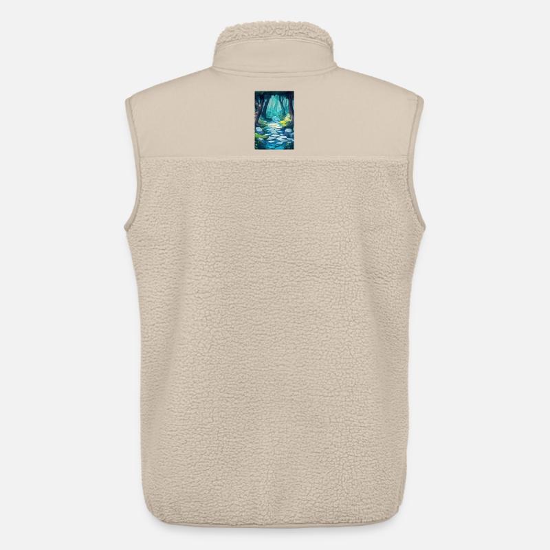 Illustration einer Waldlandschaft - Unisex Sherpaweste von Stanley/Stella - Beige