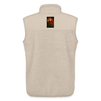 Animaux - Perroquet - Veste sans manches sherpa unisexe Stanley/Stella - beige - Dos - AI Model Male 178 light (178cm)