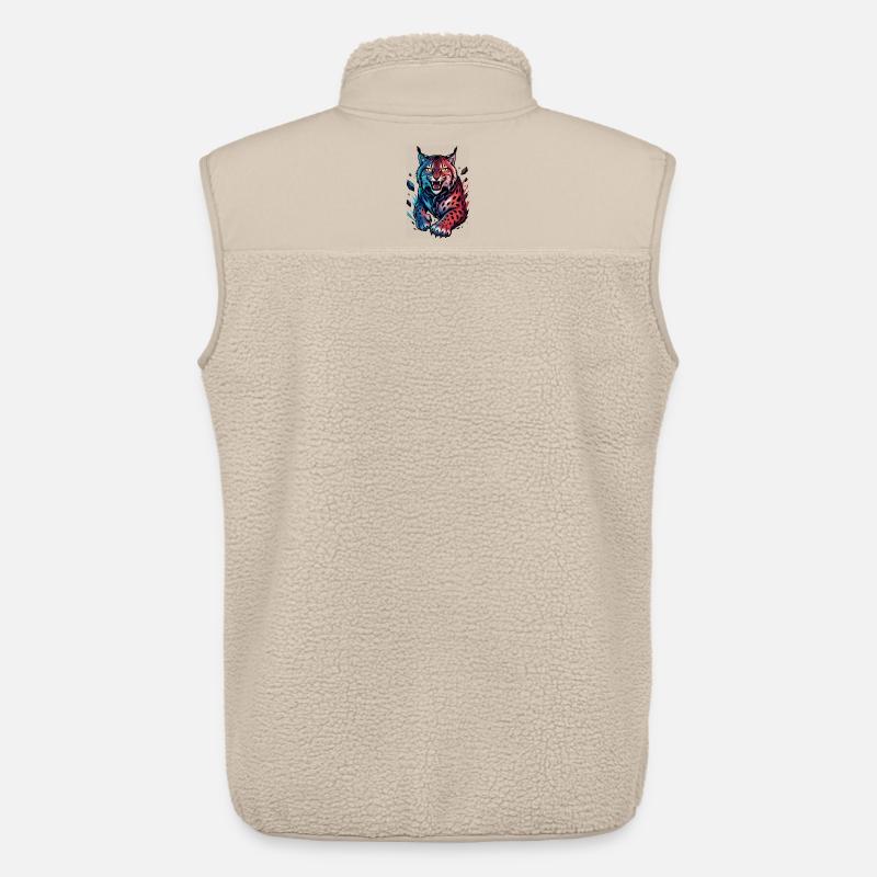 Luchs im Angriff - Unisex Sherpaweste von Stanley/Stella - Beige