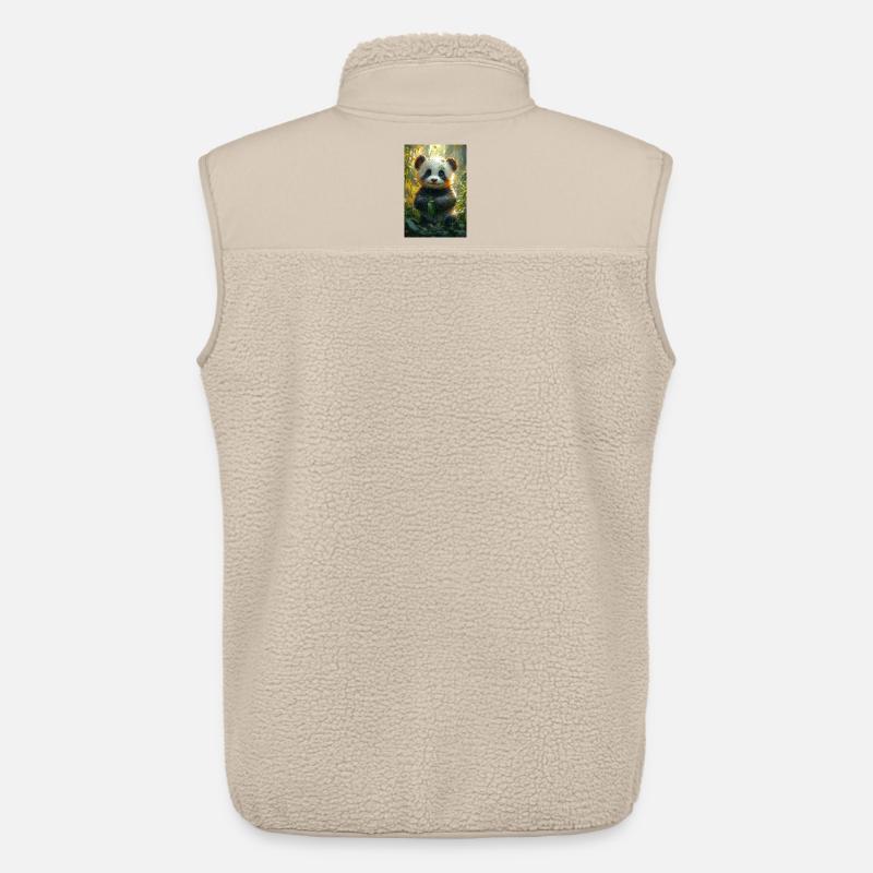 Illustration eines Pandas - Unisex Sherpaweste von Stanley/Stella - Beige