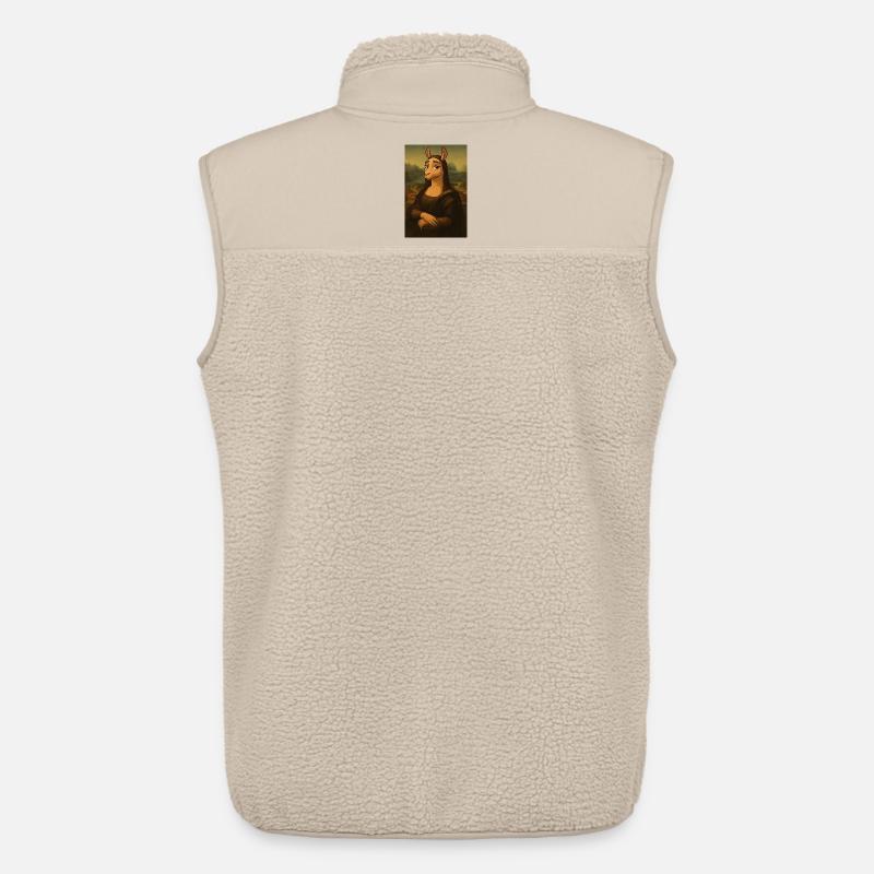 Lama Mona Lisa Rätselhaft - Unisex Sherpaweste von Stanley/Stella - Beige