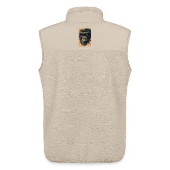 Illustration of a gorilla - Unisex Sherpa Gilet by Stanley/Stella - beige - Back - AI Model Male 178 light (178cm)