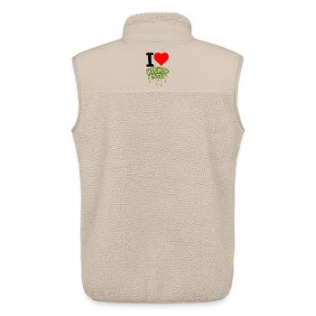 I Love Hip Hop Music - Unisex Sherpaweste von Stanley/Stella - Beige - Hinten - AI Model Male 178 light (178cm)