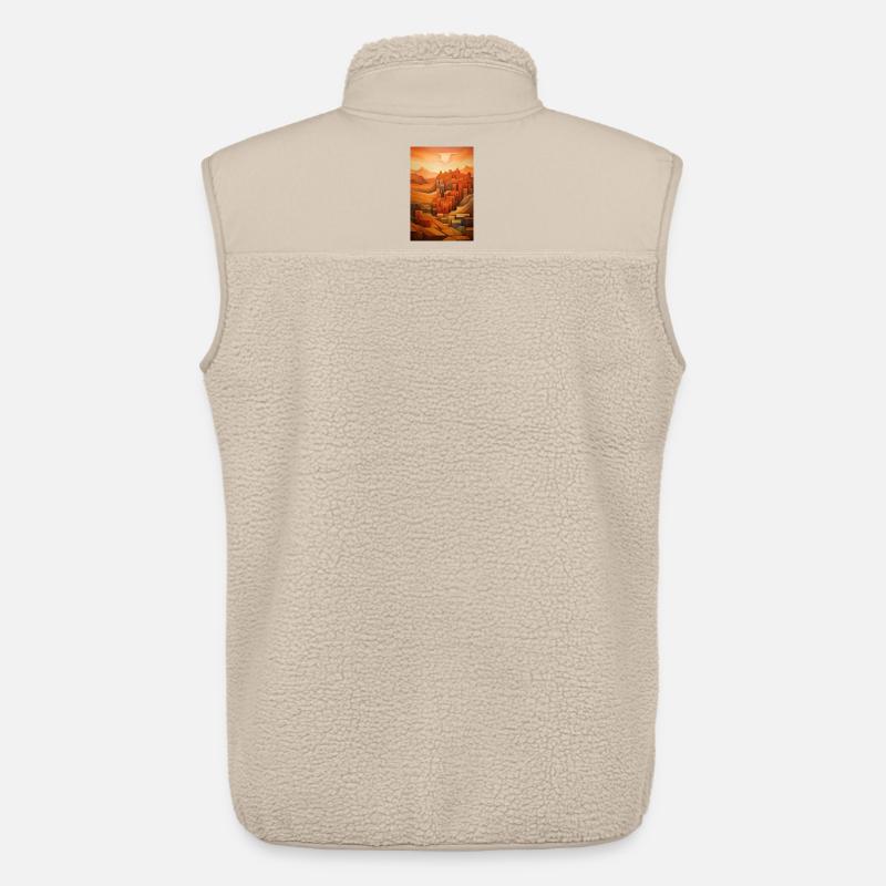 Illustration einer Wüstenlandschaft - Unisex Sherpaweste von Stanley/Stella - Beige