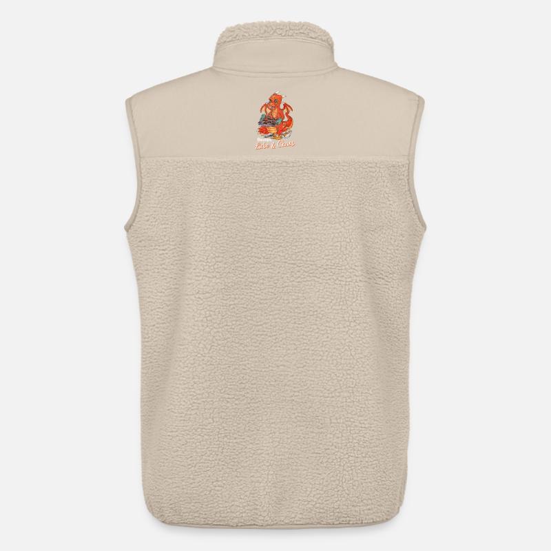 Witziger Drache Plätzchen Backen Weihnachten - Unisex Sherpaweste von Stanley/Stella - Beige