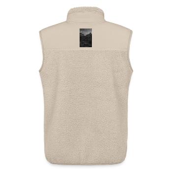 Monochrome Ruine im Verfall - Unisex Sherpaweste von Stanley/Stella - Beige - Hinten - AI Model Male 178 light (178cm)