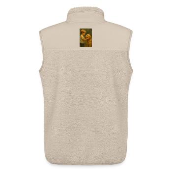 Child and dog in picturesque light - Unisex Sherpa Gilet by Stanley/Stella - beige - Back - AI Model Male 178 light (178cm)