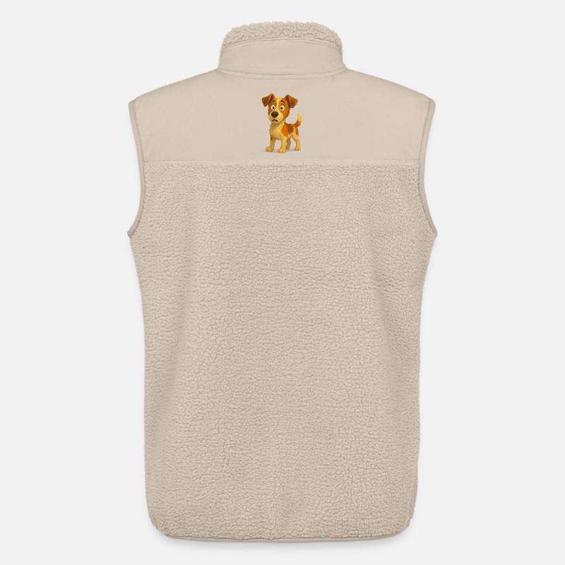 Jack Russell Terrier verwundert - Unisex Sherpaweste von Stanley/Stella - Beige