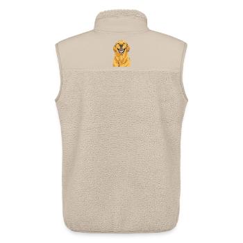 Lachender Golden Retriever - Unisex Sherpaweste von Stanley/Stella - Beige - Hinten - AI Model Male 178 light (178cm)