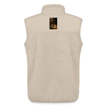 Coffee Porcelain Flow - Unisex Sherpa Gilet by Stanley/Stella - beige - Back - AI Model Male 178 light (178cm)