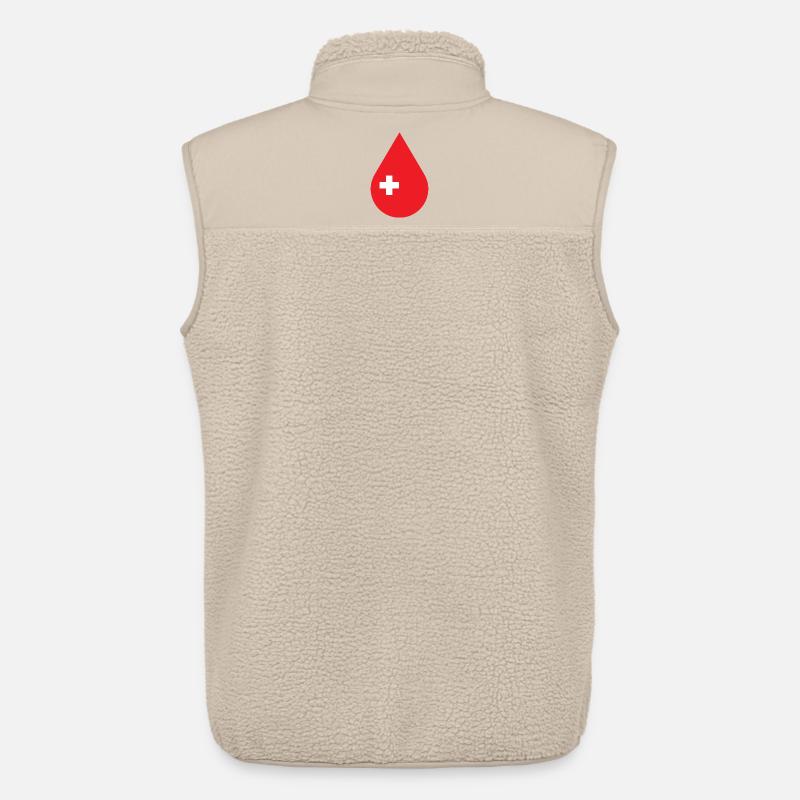 Blut spenden, Blutspendedienst, Blutspender - Unisex Sherpaweste von Stanley/Stella - Beige