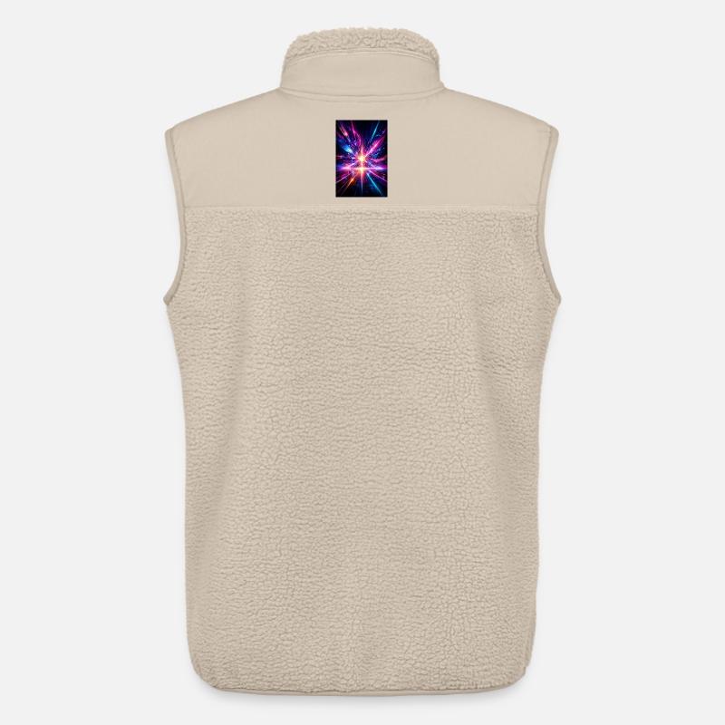 Neonstrahlen Explosion - Unisex Sherpaweste von Stanley/Stella - Beige