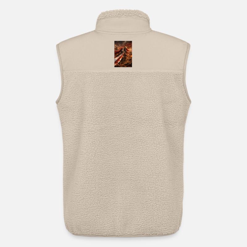 Flammende Klinge Brennende Kriegerin - Unisex Sherpaweste von Stanley/Stella - Beige
