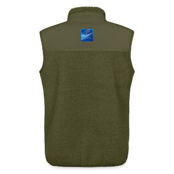La Vera – Urban Logo - Unisex Sherpa Gilet by Stanley/Stella - khaki - Back - AI Model Male 178 light (178cm)